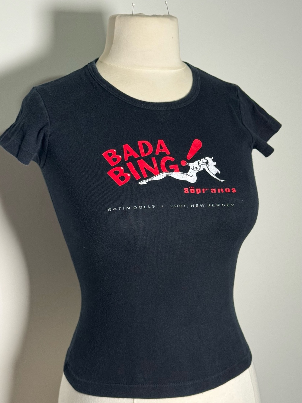 ⭐️ Rare Official Sopranos Bada Bing Satin Dolls Ladies Tee S American Apparel
